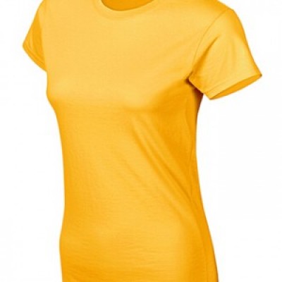 SKT049 golden 024 short sleeved women' s round neck collar t-shirt 76000L good breathable tee shirt tshirts supplier Hong Kong tailor made price 45 degree